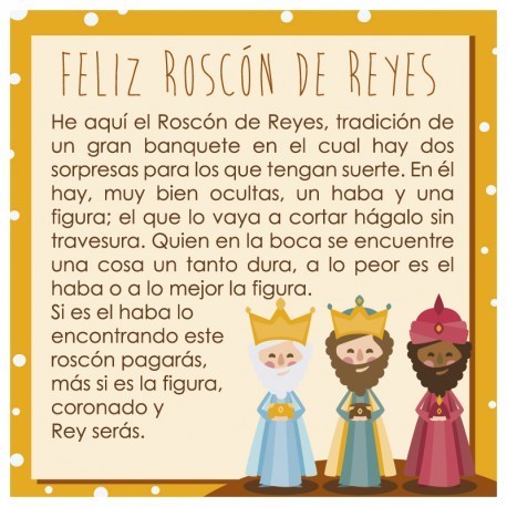 TARJETAS ROSCON DE REYES